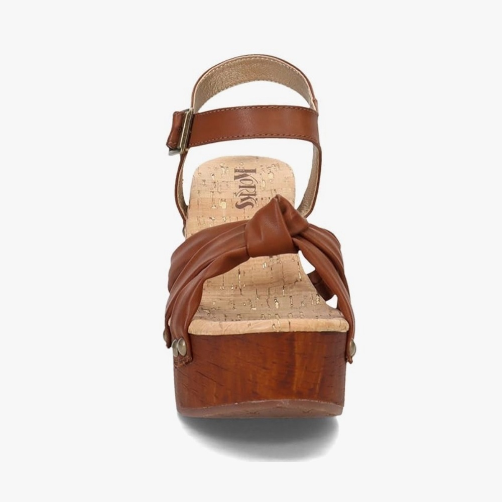 KORKS $129 Women Dawson Wedge Platform Chunky Heel Sandal Brown Shoes Size 8 NEW - Picture 3 of 11